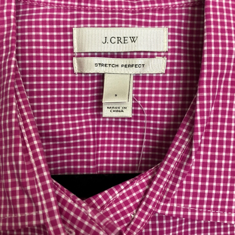 Pink Tiny Checkered Button-Down - image 3
